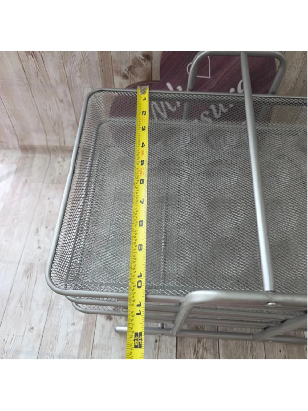 Silver Mesh 3-Tier Office Desk Organizer